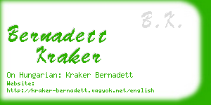 bernadett kraker business card